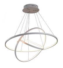 CANDIL DE LED COLGANTE 2 AROS BLANCO