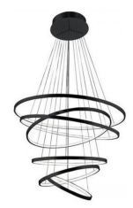 CANDIL DE LED COLGANTE 6 AROS NEGRO