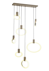 CANDIL DE LED OLGANTE 7 AROS DE MADERA