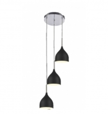 Lampara Campana Negra 3 luces
