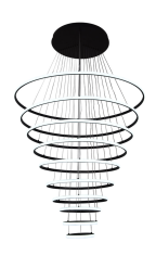 Candil Alfa Negro 10 Aros