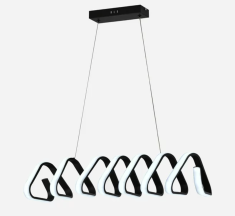 Candil Colgante Luxor 7 Triangulos Negro o Blanco