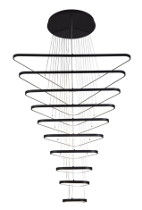 Candil Trio Negro 10 Triangulos De Luz