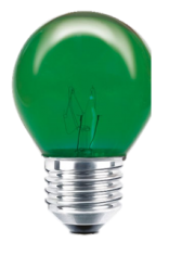 Foco Incandescente G45 7 W  VERDE