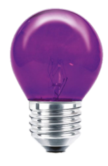Foco Incandescente G45 7 W  VIOLETA