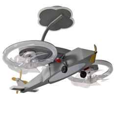 LAMPARA AVION CON VENTILADOR