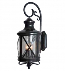 Lampara Arbotante San Luis 2 luces Negra