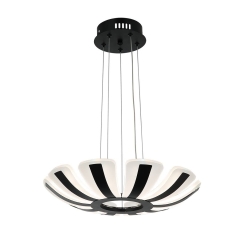 Lámpara Colgante Grande Blanca con Negro