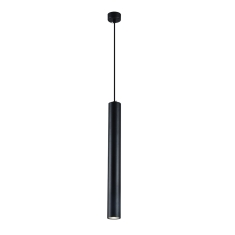 Lampara Colgante Cilindro Negra Grande