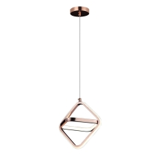 Lampara Colgante Triangular Cobre
