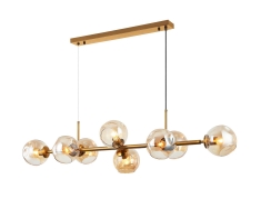 Lampara Colgante Vitage Tipo Atomo 8 Luces Dorado