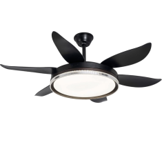 Lampara Salem Con Ventilador De Techo Negro
