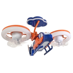 Lampara Infantil Helicoptero Con Ventilador