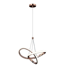 Lampara Infinitum Doble Circulo Cobre