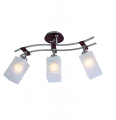 Lampara Plafon Hielo-Madera 3 luces