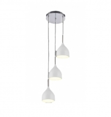 Lampara colgante Campana Blanca 3 luces
