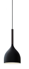 Lampara colgante Campana Negra 1 luz