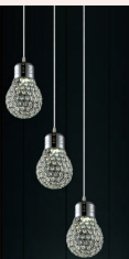 Lampara colgante Nucleo 3 luces
