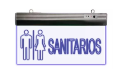 Letrero SANITARIOS 4W
