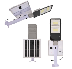 Lampara Suburbana De Led Con Panel Solar 100W