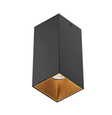 PHILCO LUMINARIO DE TECHO CUADRADO  NEGRO MATE