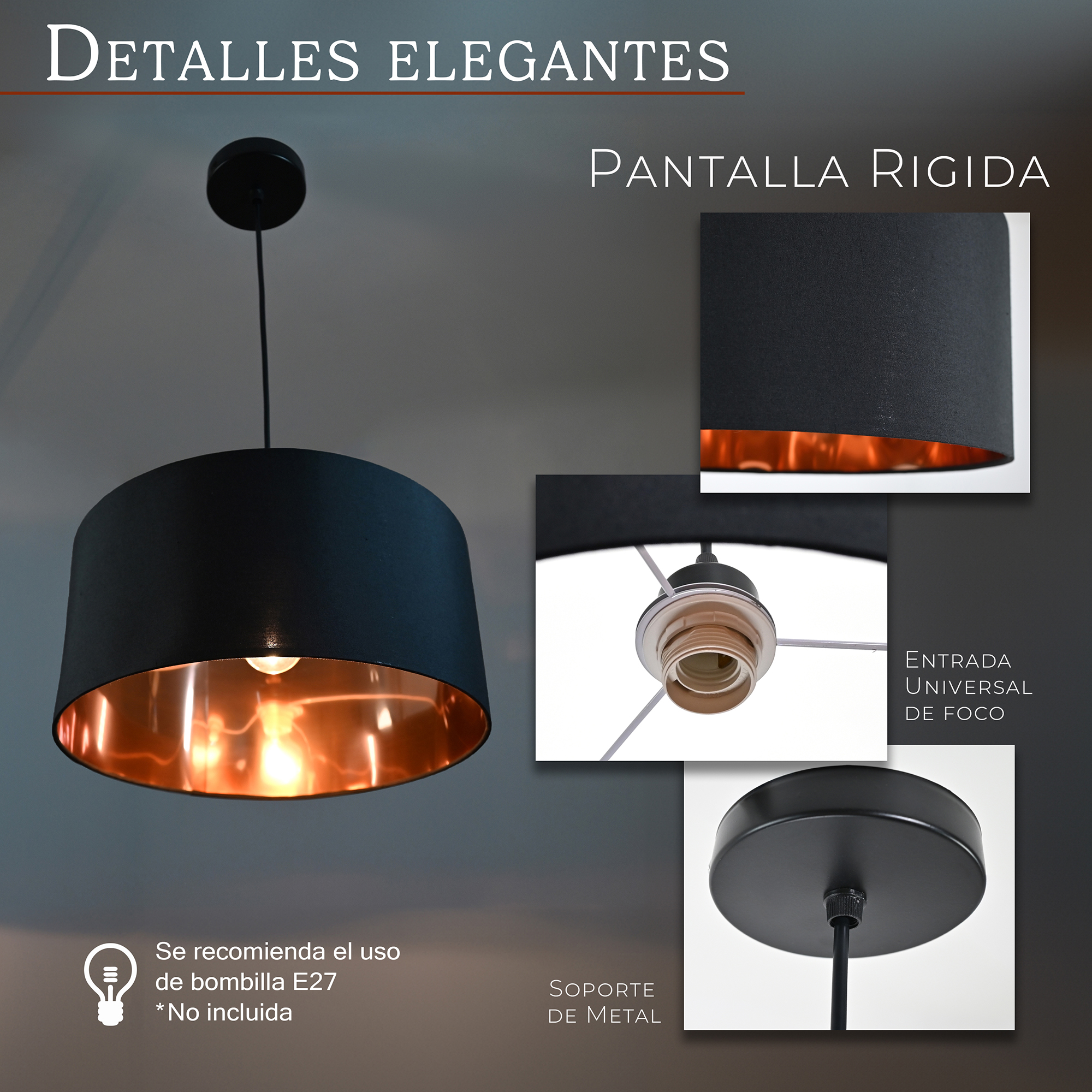 Lampara Colgante Decorativa Negra Deydin / Lampara-Colgante-Decorativa-Negra-Seeu-47678811911045.jpg