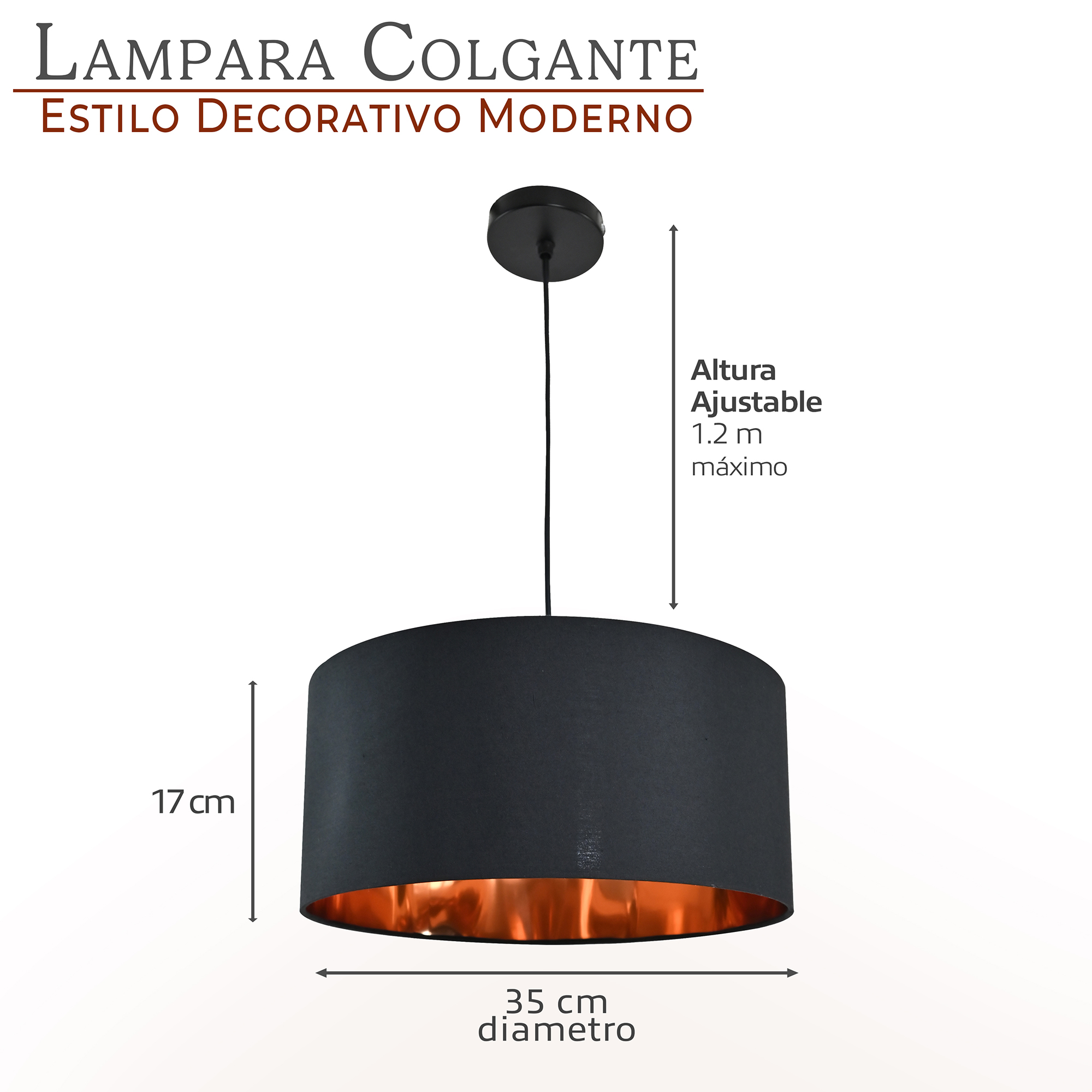 Lampara Colgante Decorativa Negra Deydin / Lampara-Colgante-Decorativa-Negra-Seeu-679814904516285.jpg
