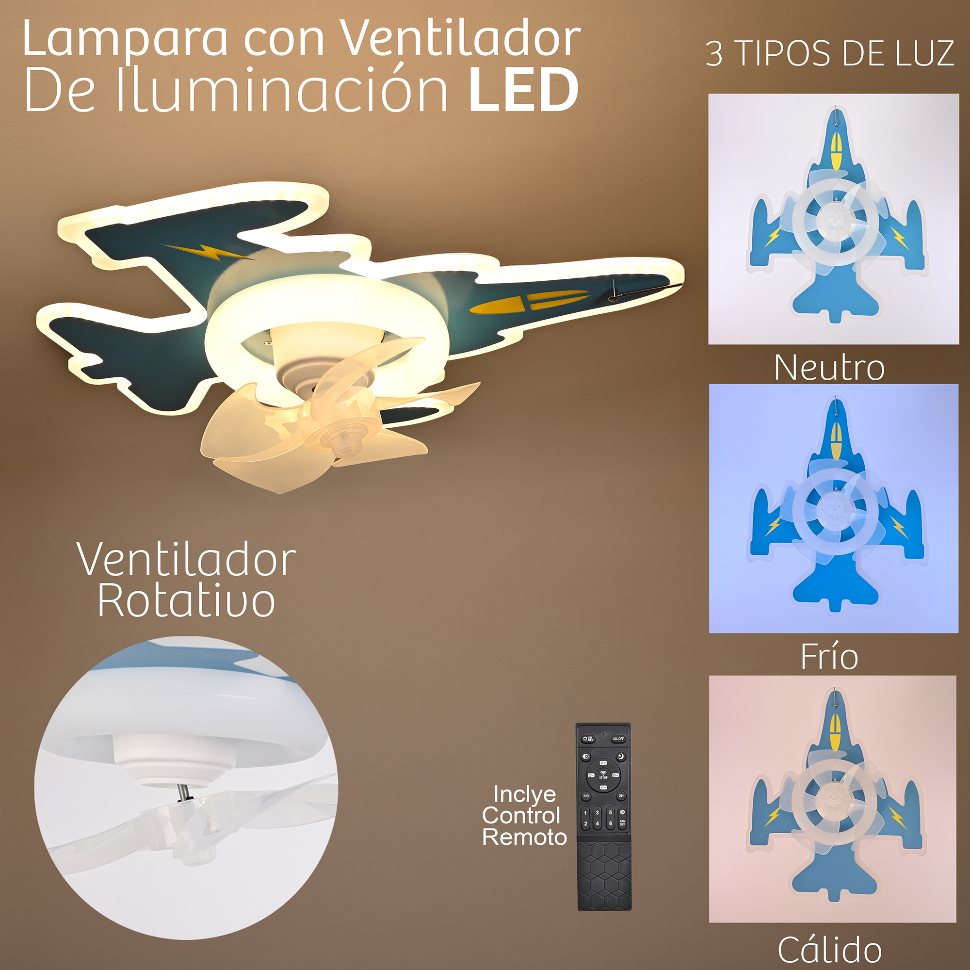 Lampara De Techo Infantil Avion / Lampara-De-Techo-Infantil-Avion-661502706980219.jpg
