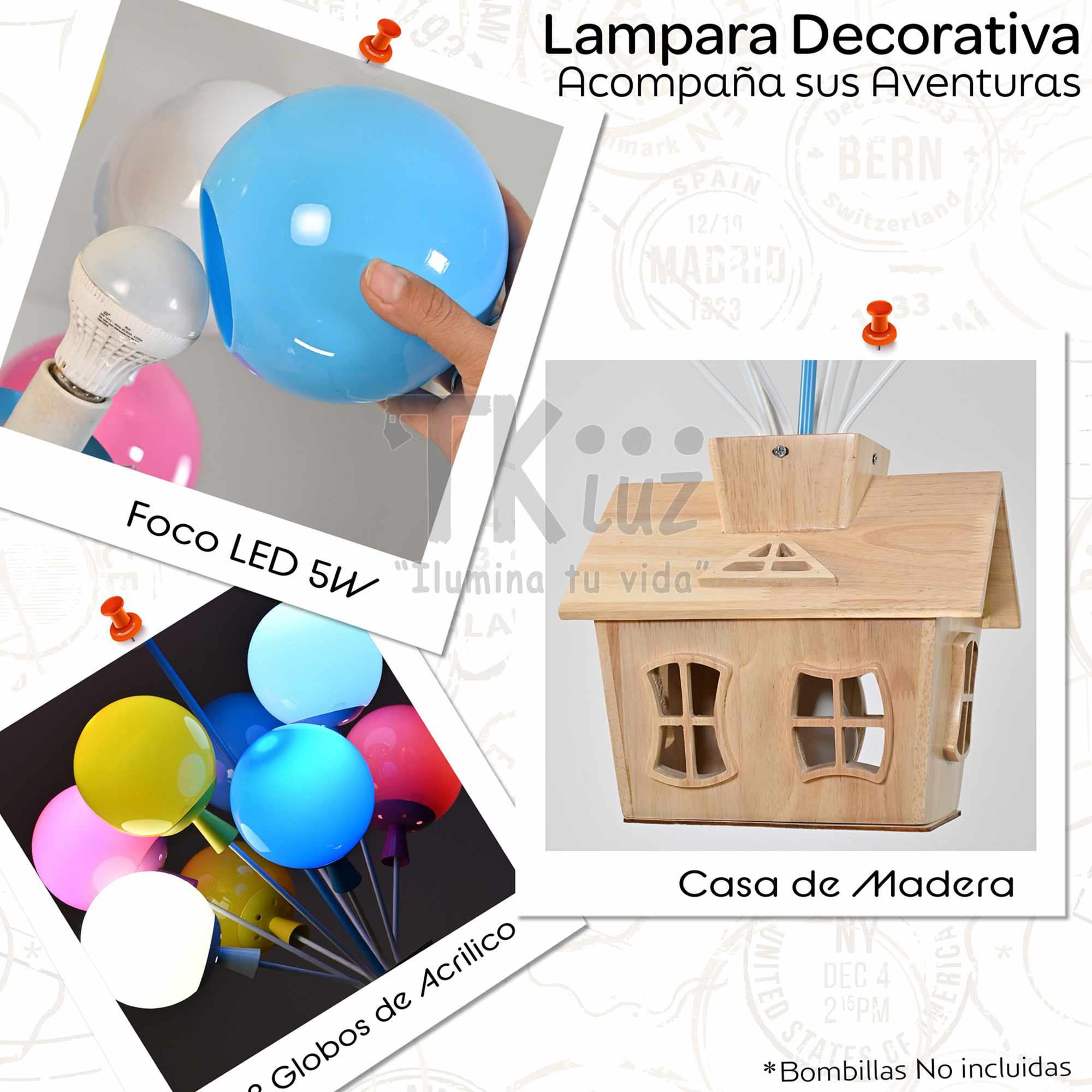 Lampara De Techo Infantil Casita De Globos / Lampara-De-Techo-Infantil-Casita-De-Globos-904145245554133.jpg