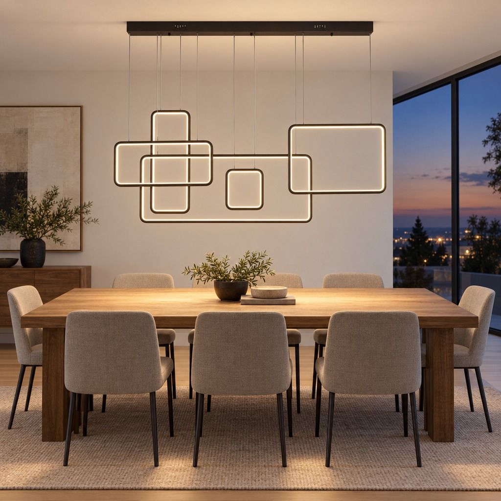 Candil Led Perspectiva Negro