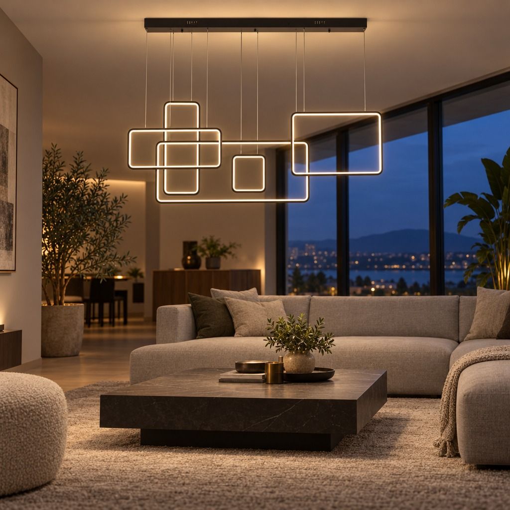 Candil Led Perspectiva Negro