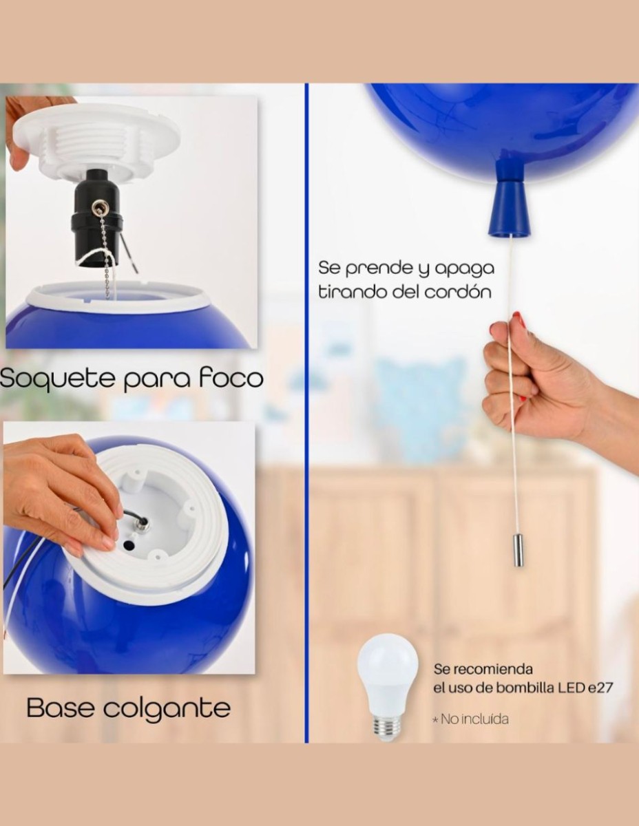 Candil Infantil Globo Colgante  / 