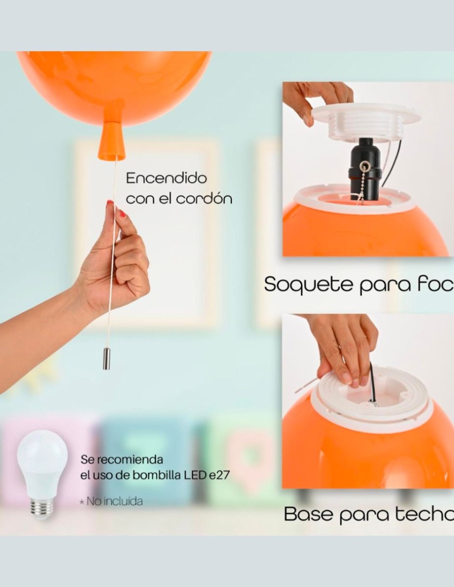 Candil Infantil Globo Colgante  / 