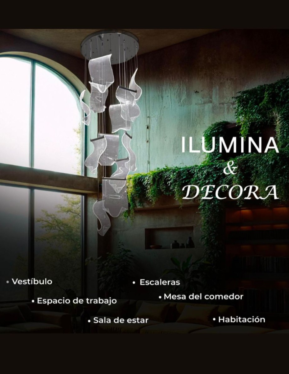Candil Colgante Led 12 Luces Led Moderno / 