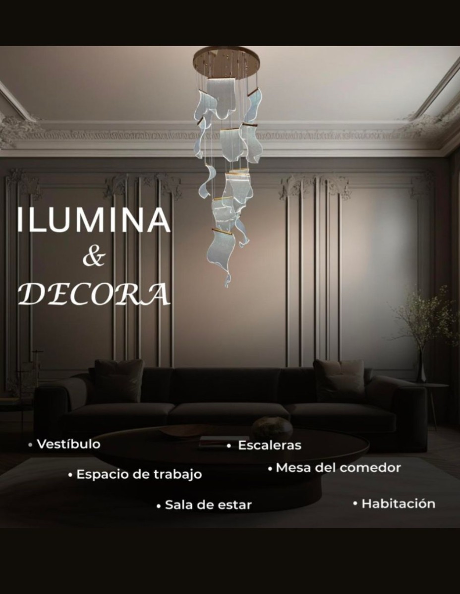 Candil Colgante Led 12 Luces Led Moderno / 