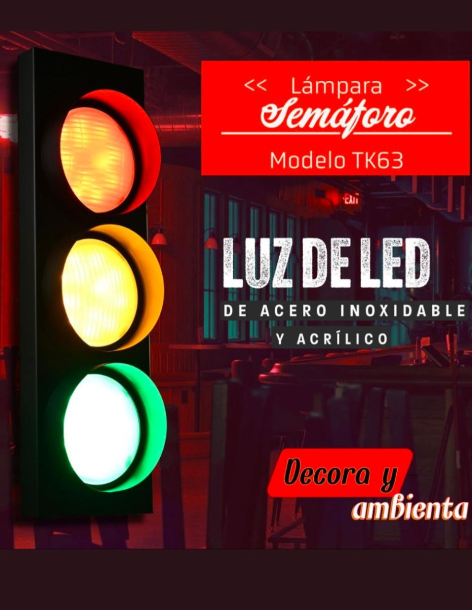 Lampara Arbotante Semaforo Infantil / 