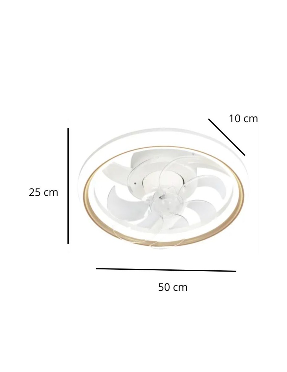 Ventilador derco con luz led / 