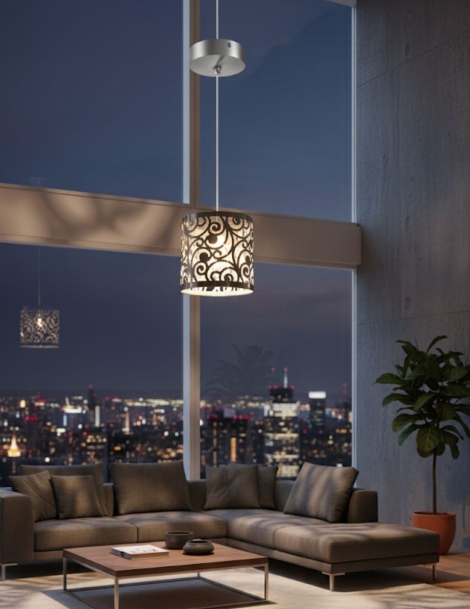 Lampara Colgante plateada Sora / 