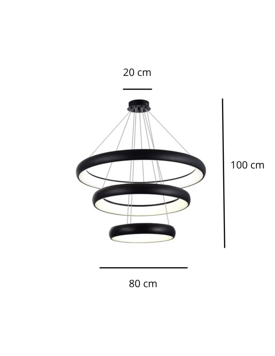 Lampara Colgante Loops 3 Aros de Luz / 