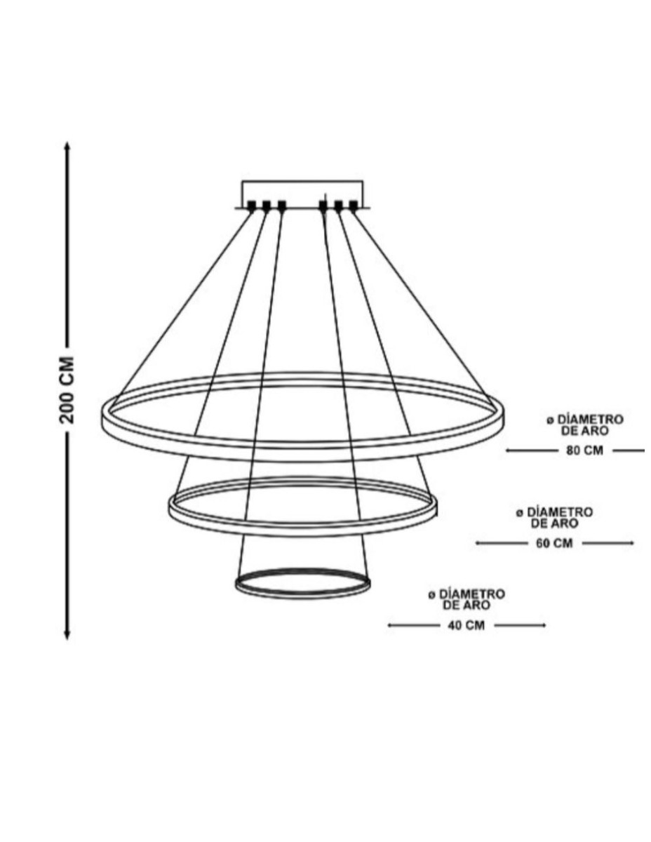 Candil Orbit 3 Aros / 