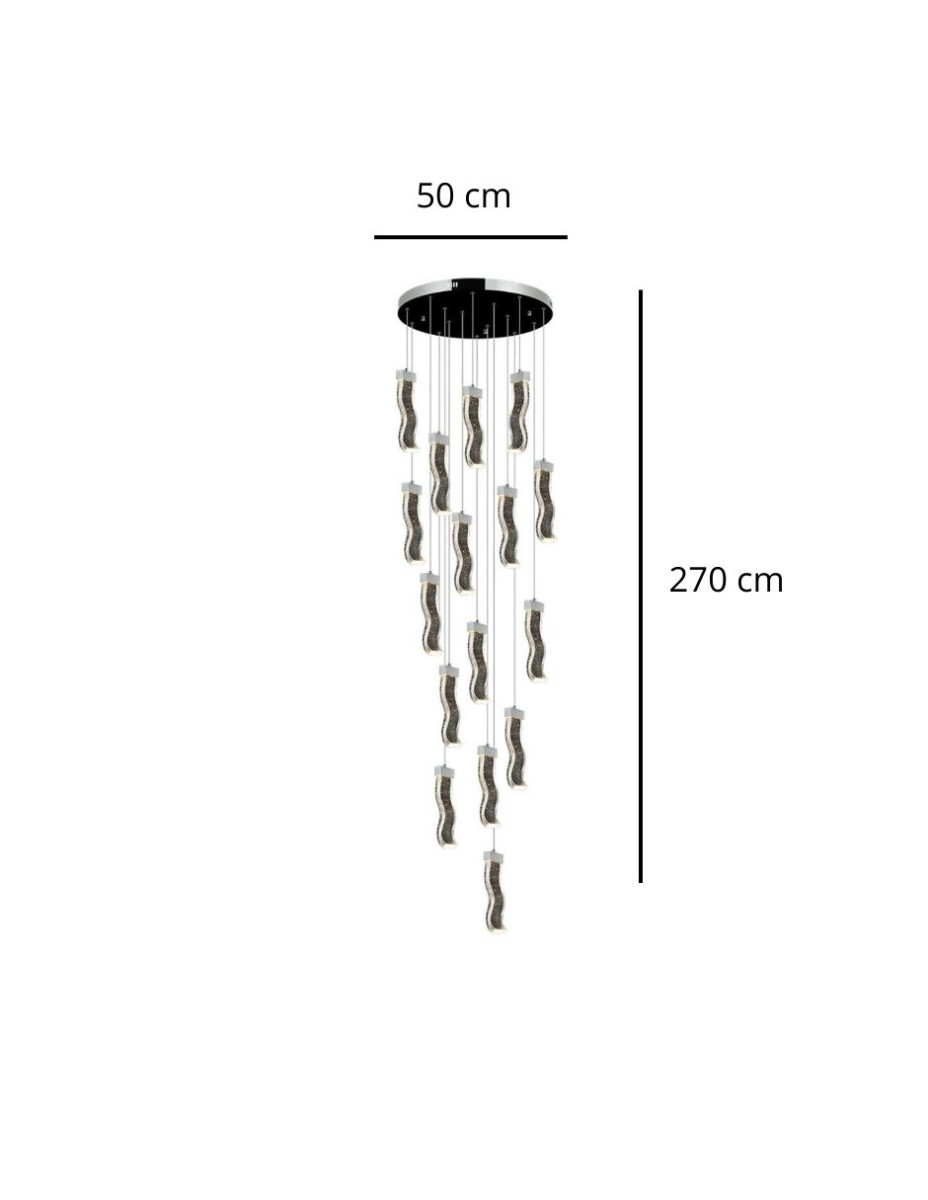 Candil Aura Vertical 16 Luces / 
